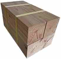 Amazon.co.jp: 杉ブロック 立方体 90mm×90mm×300mm 4個セット